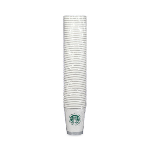 Hot Cups， 12 oz， White with Green Starbucks Logo， 1，000/Carton (11098806)