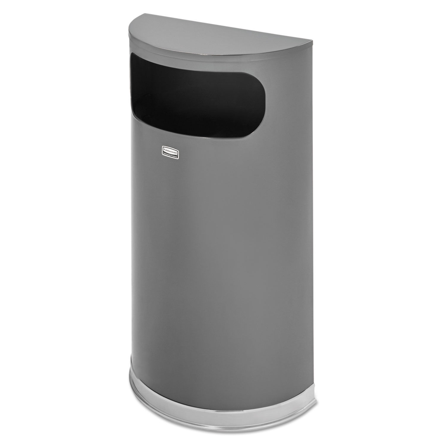 Half Round Flat Top Waste Receptacle by Rubbermaidandreg; Commercial RCPSO820PLANT