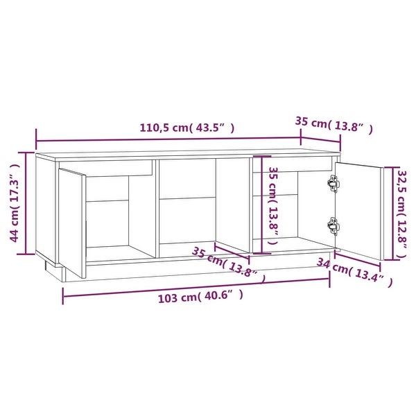 vidaXL TV Cabinet Gray 43.5