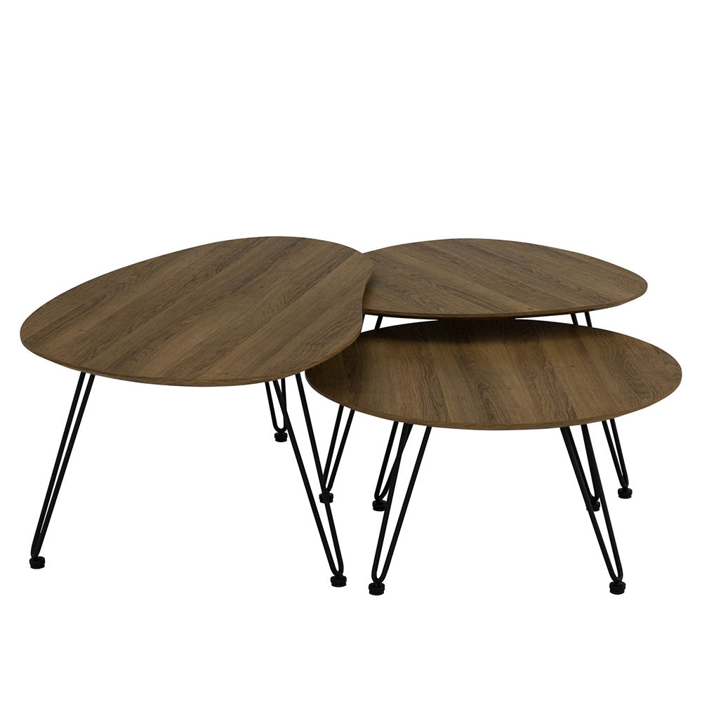 CORWIN Round Coffee Table 70cm - Walnut