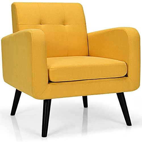 Giantex Set of 2 Modern Upholstered Accent Chairs