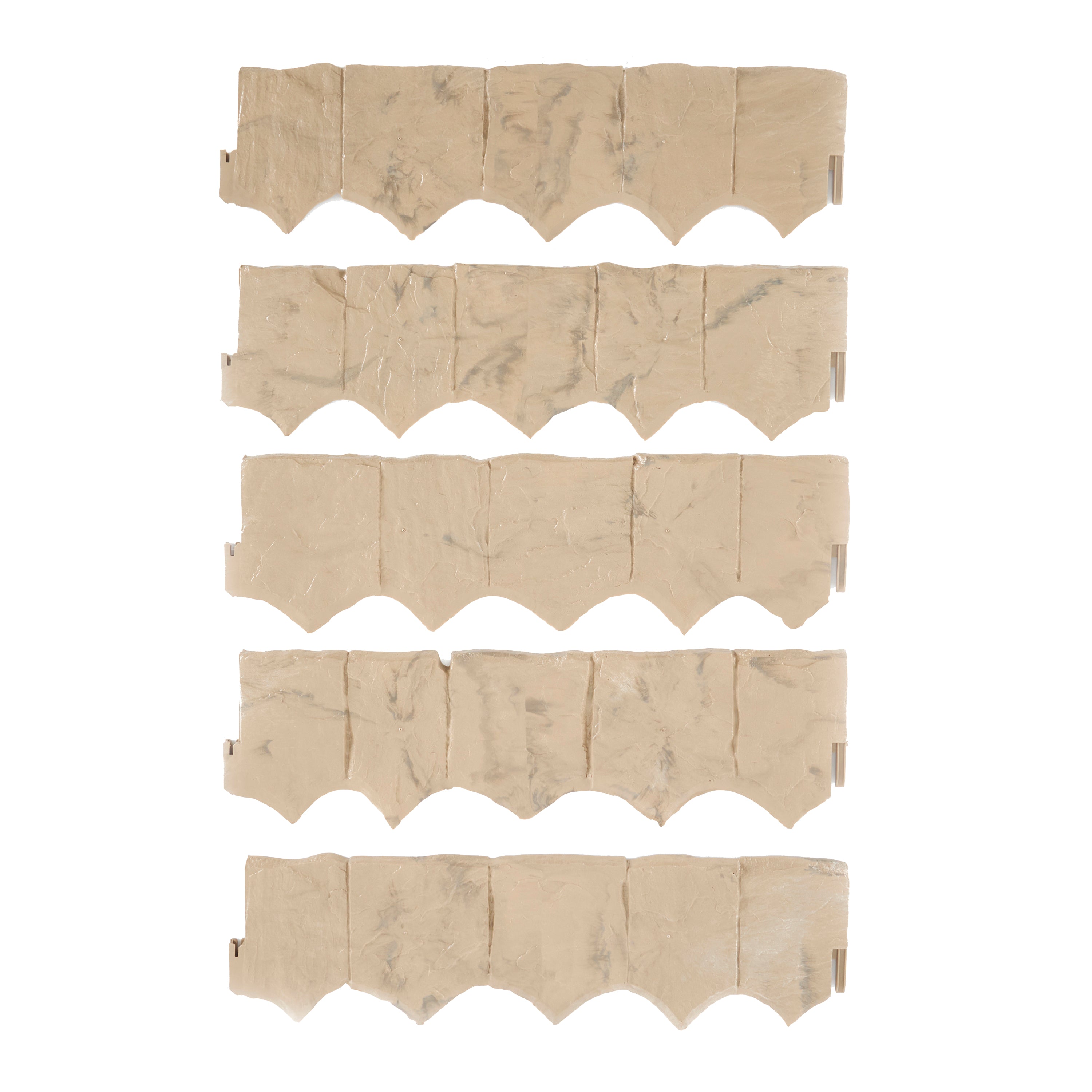 Suncast Landscape Design Border Decor Natural Rock Plastic Edging (20 Pack)