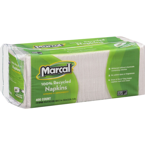 Marcal 100% Recycled Luncheon Napkins  MRC6506CT