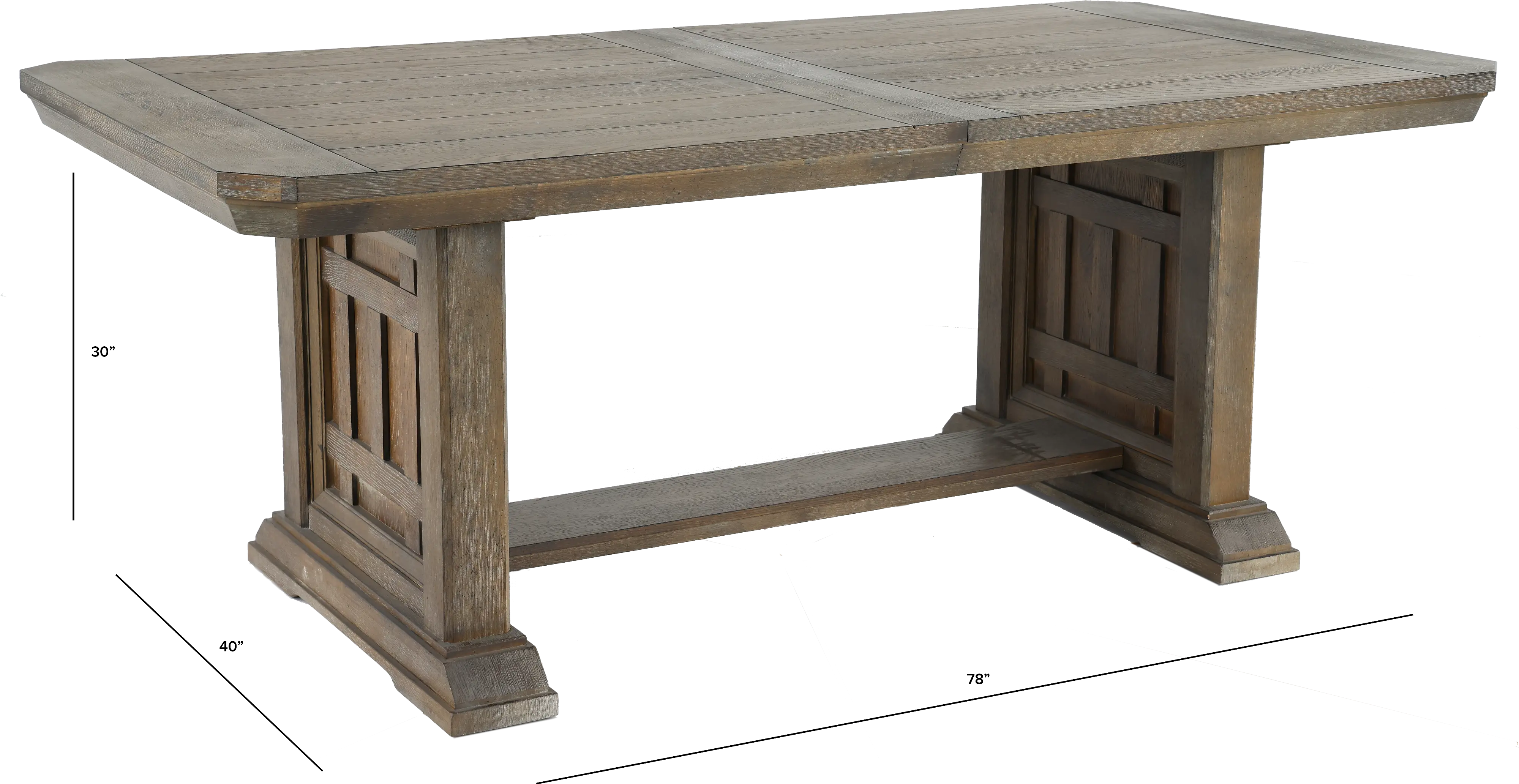 Artisan Prairie Aged Oak Trestle Dining Room Table