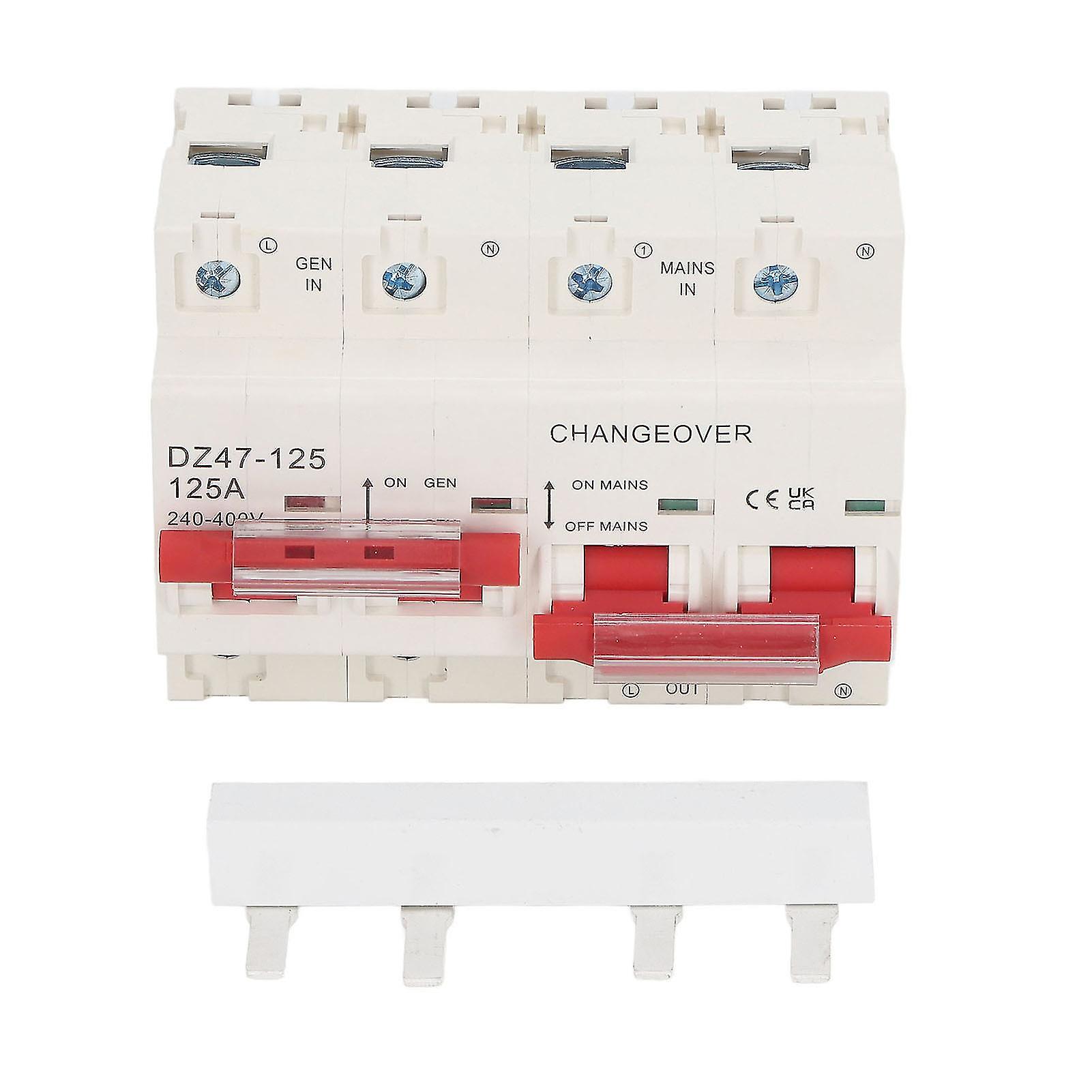 Interlock Transfer Circuit Breaker Dual Power 125A 2P and 2P 10KA Breaking Capacity Transfer Switch AC 240‑400V