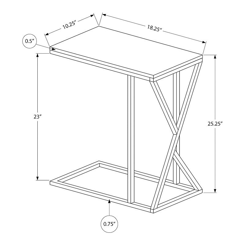 Monarch C-Shape End Table