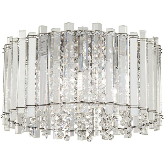 Wide Chrome 4 light Led Crystal For Bedroom Kitchen Living Room Hallway