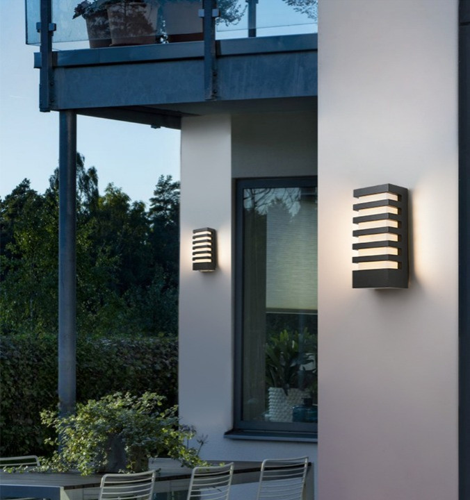 Black Outdoor Waterproof Aluminum LED Wall Sconce For Porch  Garden   Transitional   Outdoor Wall Lights And Sconces   by Miron Demid LLC  Houzz