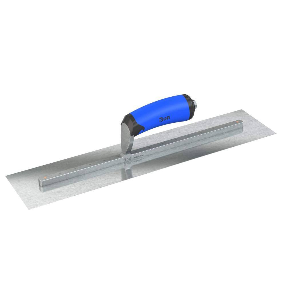 Bon Tool 18 in. x 5 in. Razor Stainless Steel Square End Finish Trowel with Comfort Wave Handle and Long Shank 67-315