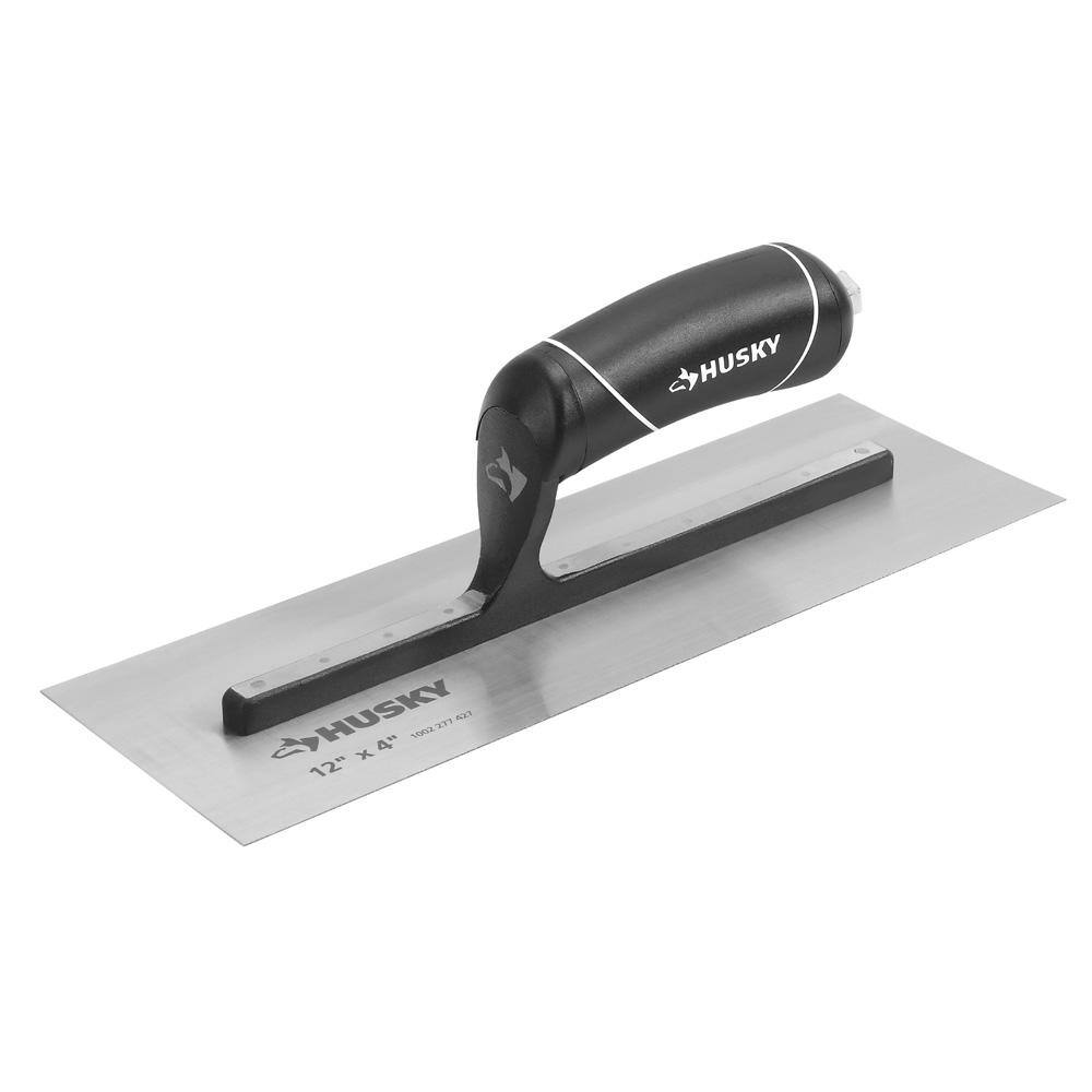 Husky 12 in. x 4 in. Pro Finishing Trowel 57498