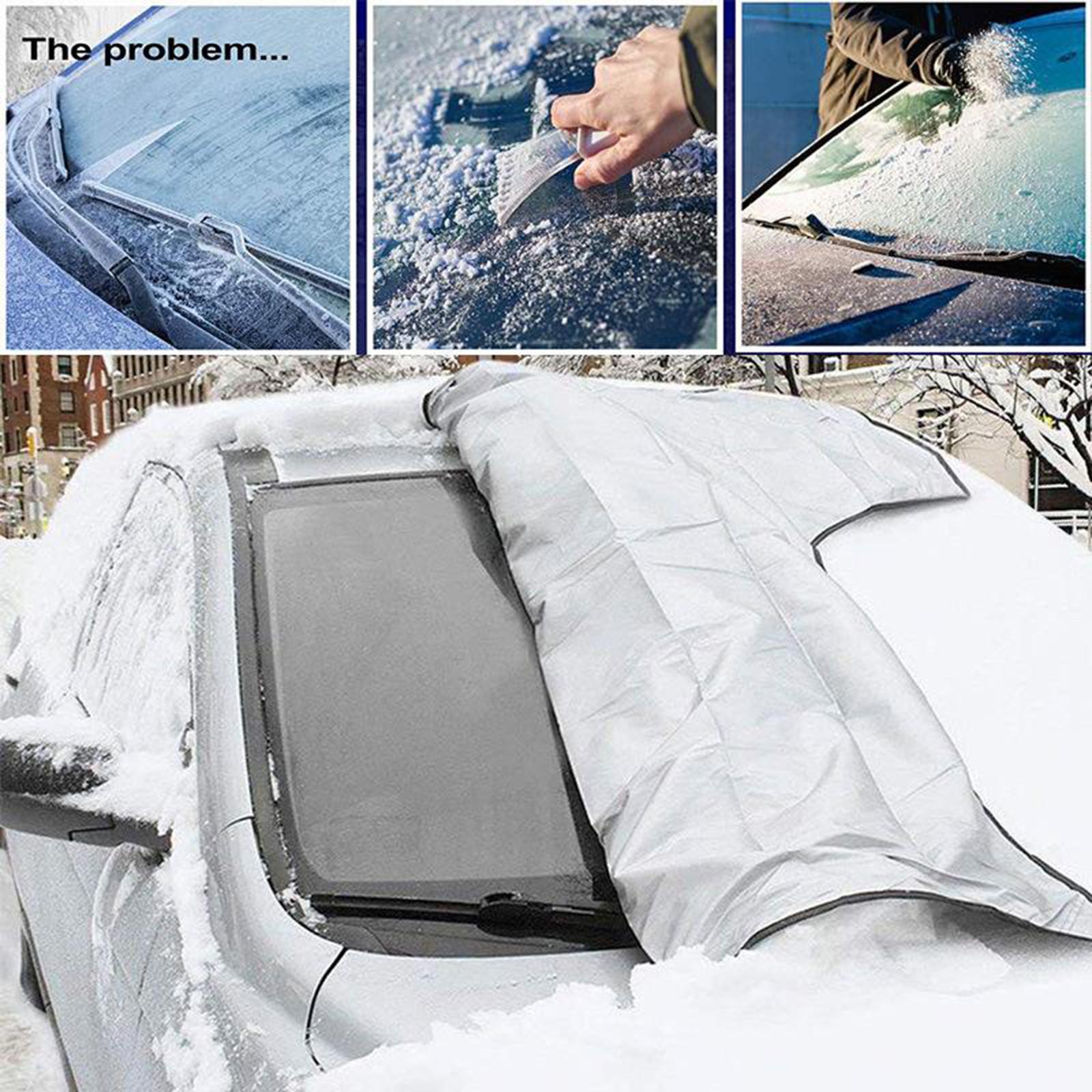 Car Front and Rear Windshield Snow Cover Snow Ice Dust Guard for Car Truck SUV Front Windshield