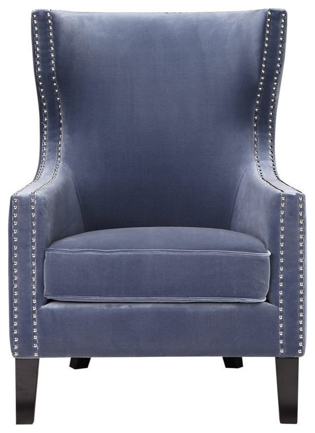 Valley Arm Chair Blue   Transitional   Armchairs And Accent Chairs   by Old Bones Co.  Studios  Houzz