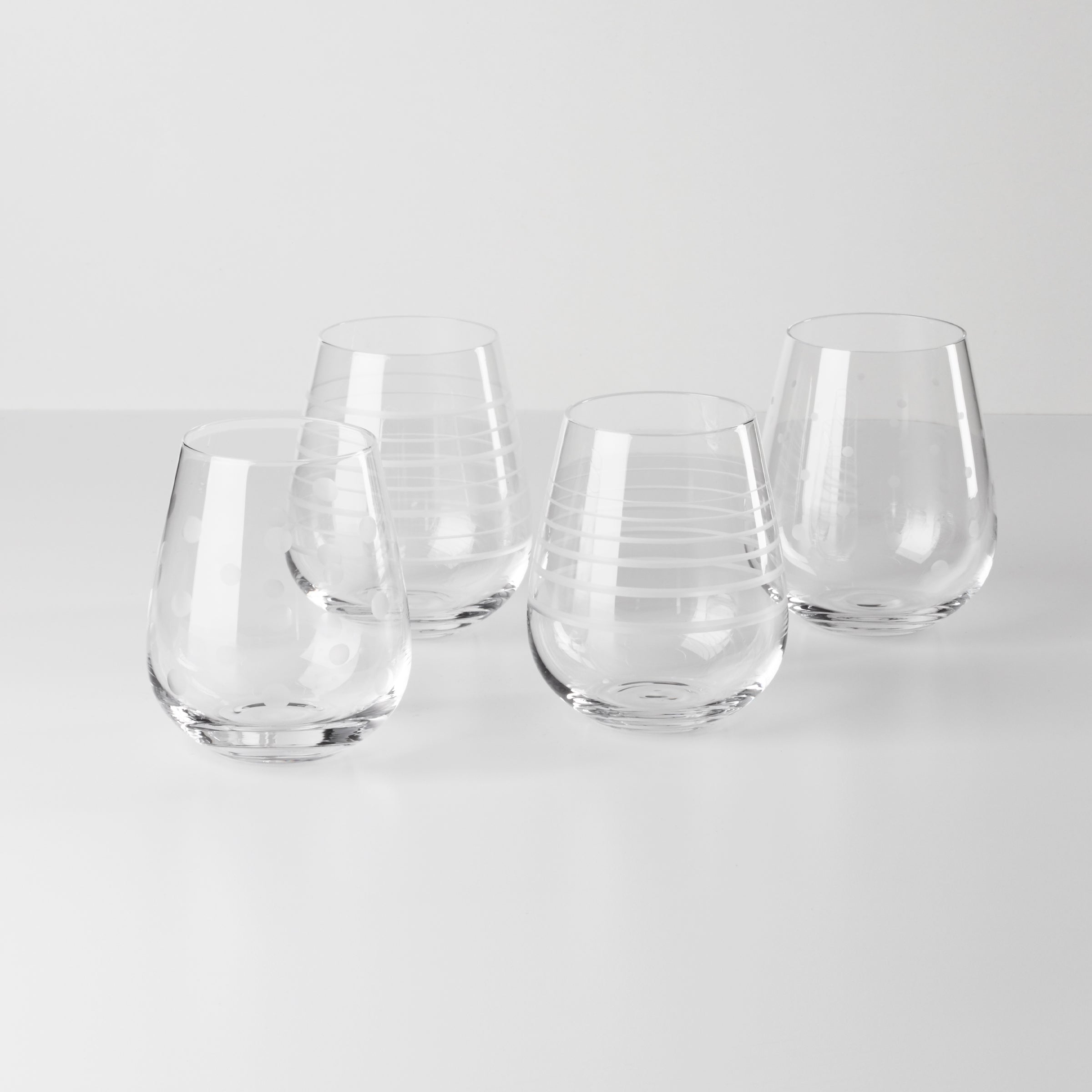 Mingle Stemless Wine Glasses, Set Of 4