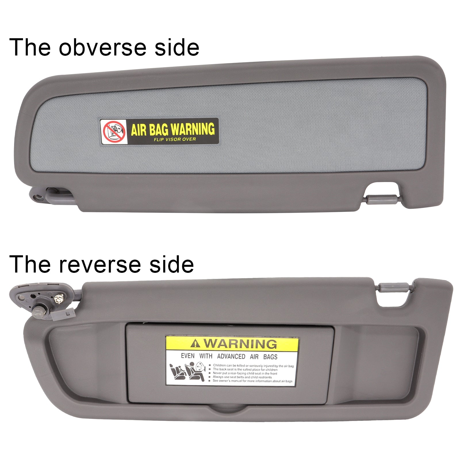 XUKEY Sun Visor Left Driver Side For Honda Civic 2006 2007 2008 2009 2010 2011 Gray Without Sunroof