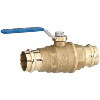 HOMEWERKS 1 in. Press x 1 in. Press Lead Free Brass Ball Valve 116-6-1-1