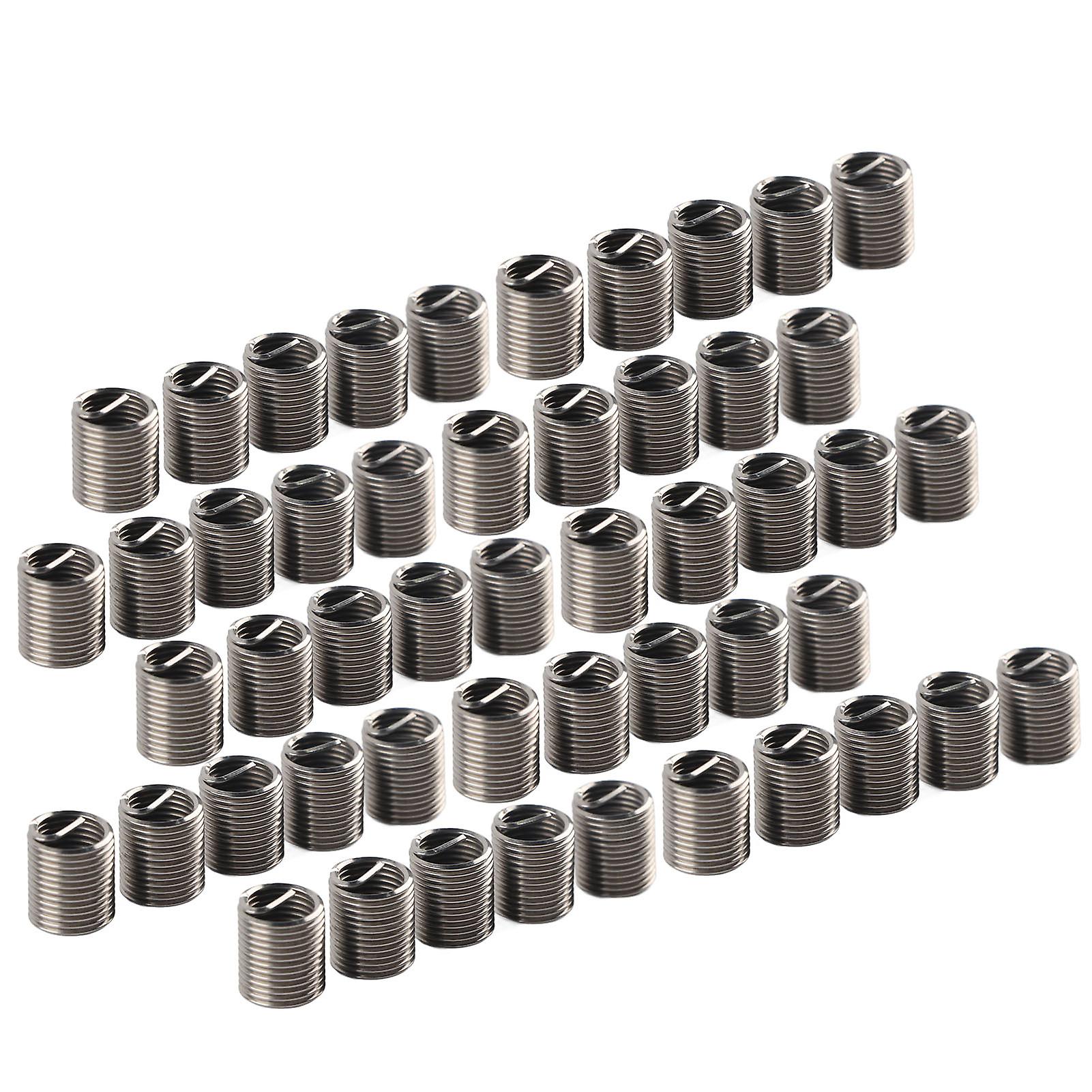 50pcs Thread Inserts Male Female Reducing Nut Repair Tool Stainless Steel Fastener M10x1.252d