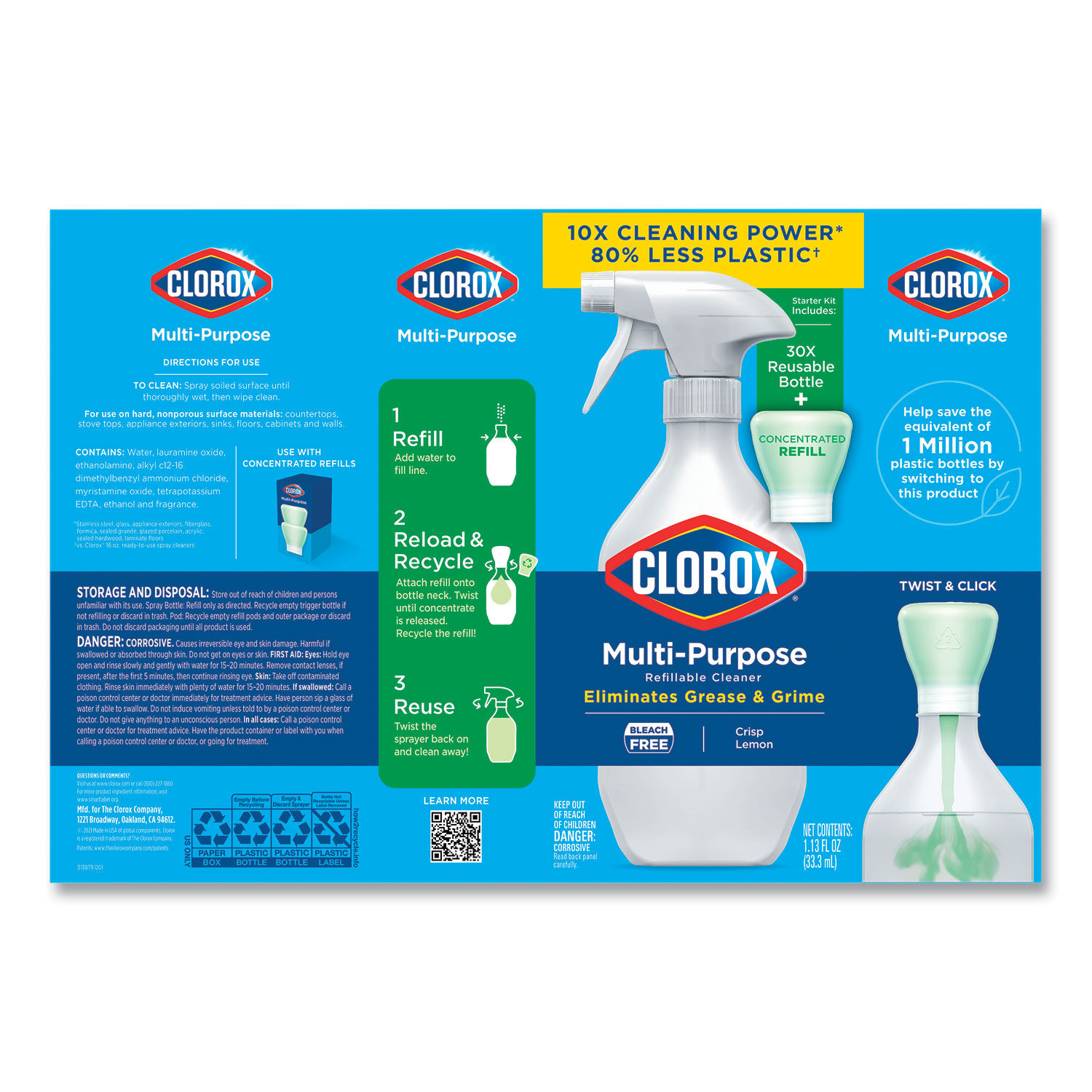 Clorox Multipurpose Degreaser Cleaner Refillable Starter Kit by Cloroxandreg; CLO60160