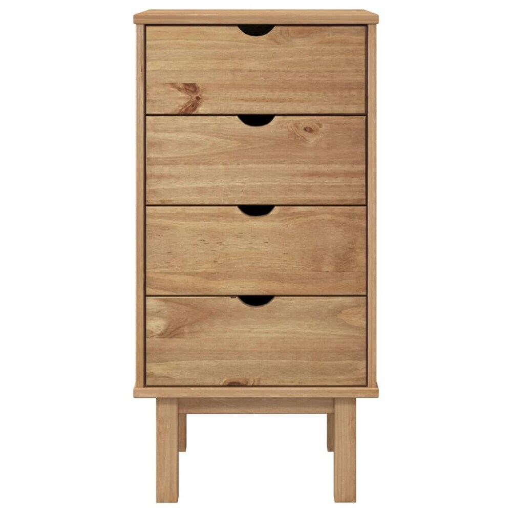 vidaXL Cabinet Dresser Drawer Chest Cabinet with Drawers OTTA Solid Wood Pine