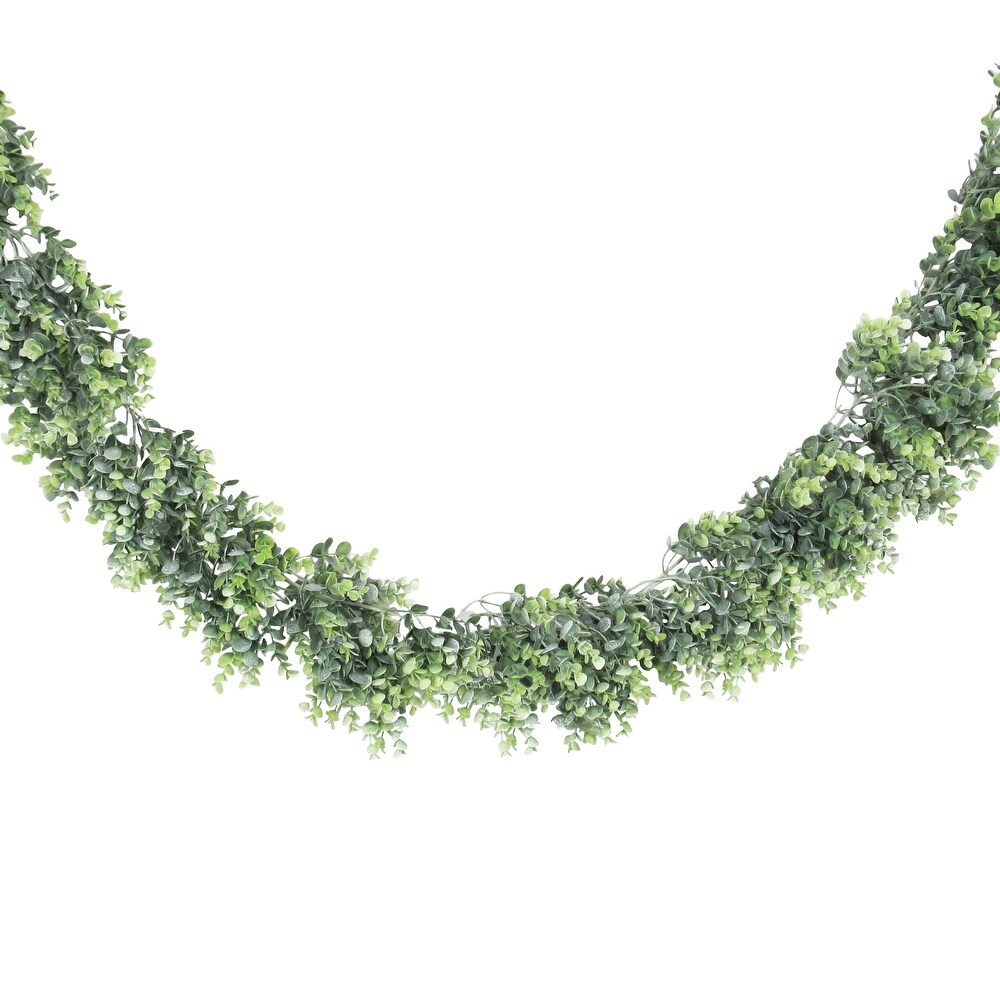 6ft Frosted Green Artificial Spiral Eucalyptus Leaf Vine Plant Hanging Greenery Foliage Garland   72\
