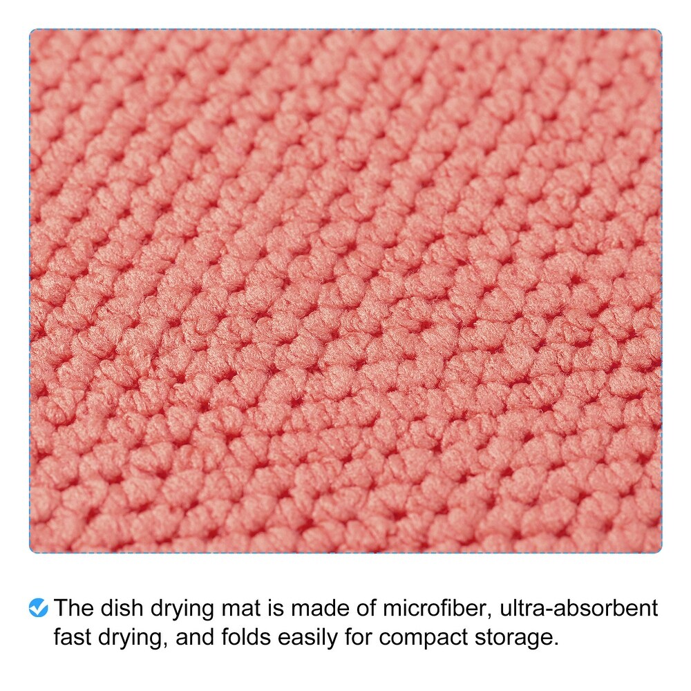 3pcs Microfibre Dish Drying Mat Kitchen Absorbent Dishes Drainer Mats