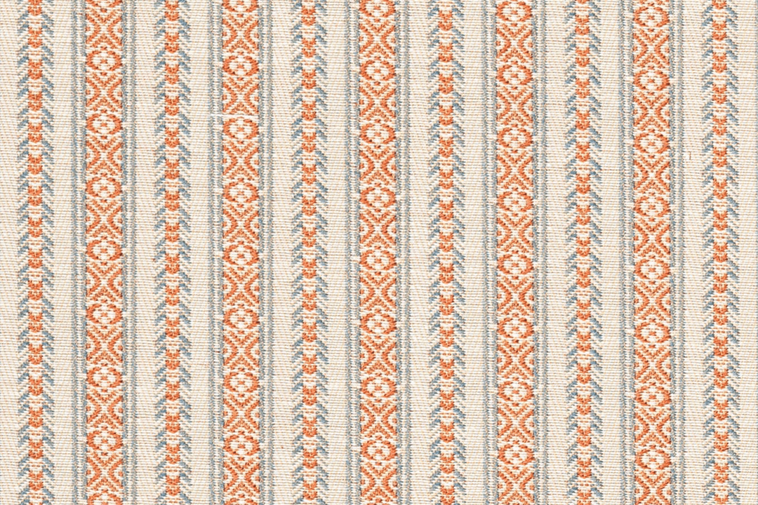 Susan Deliss, Ticking in Burnt Orange/Swedish Blue