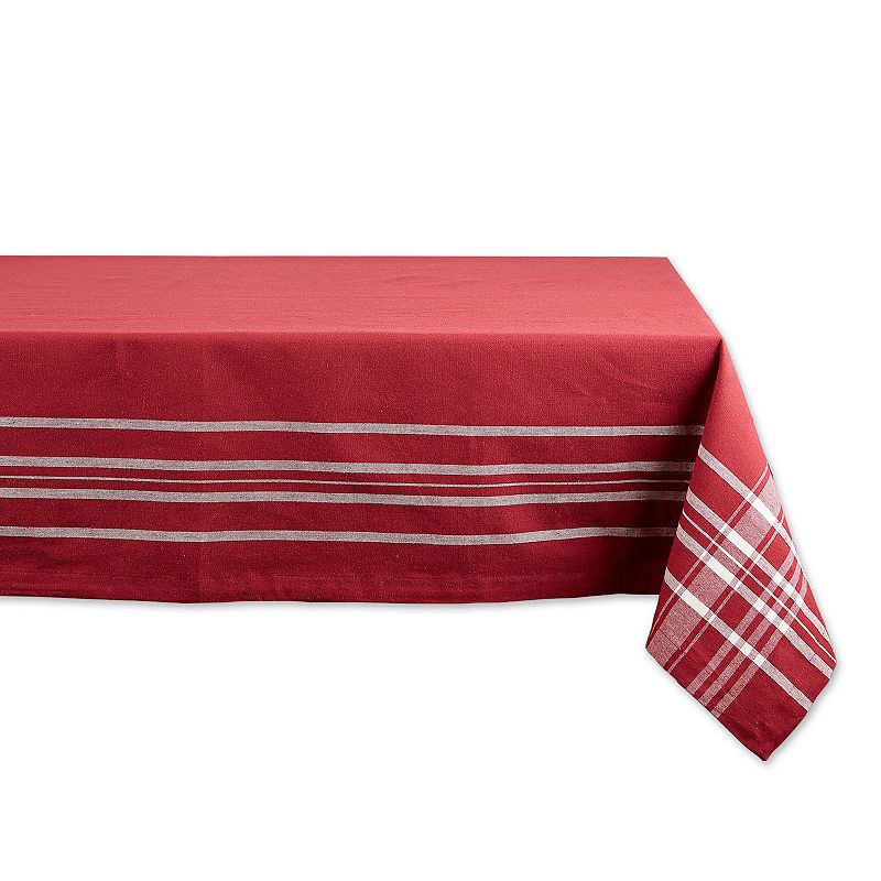 60 x 84 White and Redwood Harvest Market Decorative Table Cloth