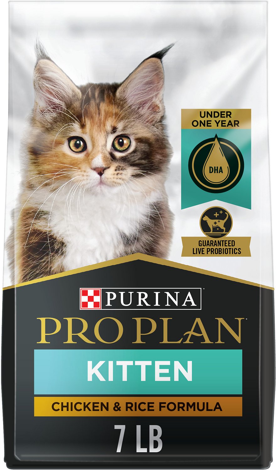 Purina Pro Plan - All Breeds， Kitten Chicken and Rice Recipe Dry Cat Foo