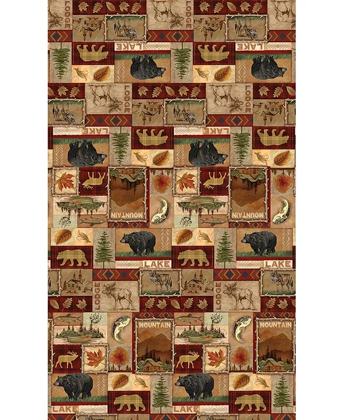 Laural Home Lodge Collage Tablecloth -70x 120