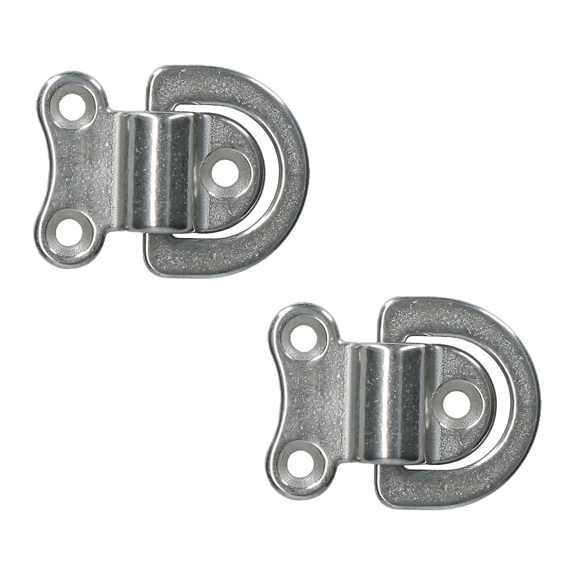 Folding Pad Eye Ring Tie Down Anchor Marine Grade 316 Stainless Steel 2 PACK