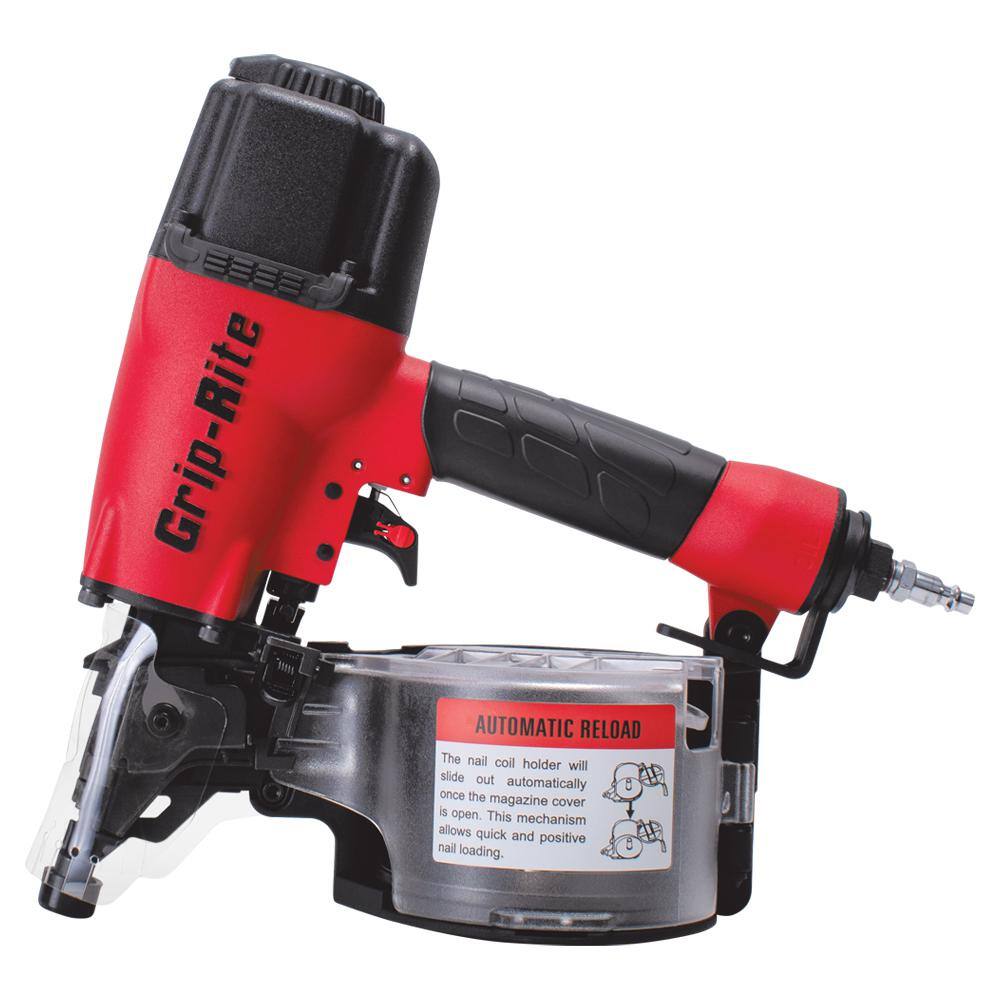 Grip-Rite 2-12 in. 15-Degree Wire and Plastic Collation Coil Siding Nailer GRTCS250