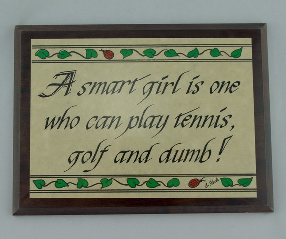 Wood Plaque Smart Girl