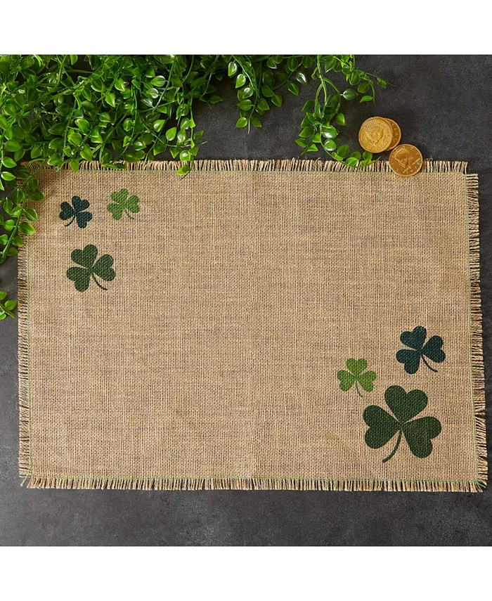 Design Imports Shamrock Jute Placemat Set of 6