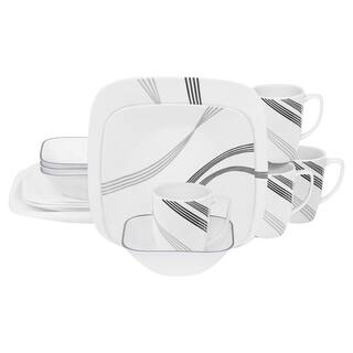 Corelle Boutique 16-Piece Modern Urban Arc Porcelain Dinnerware Set (Service for 4) 1085768