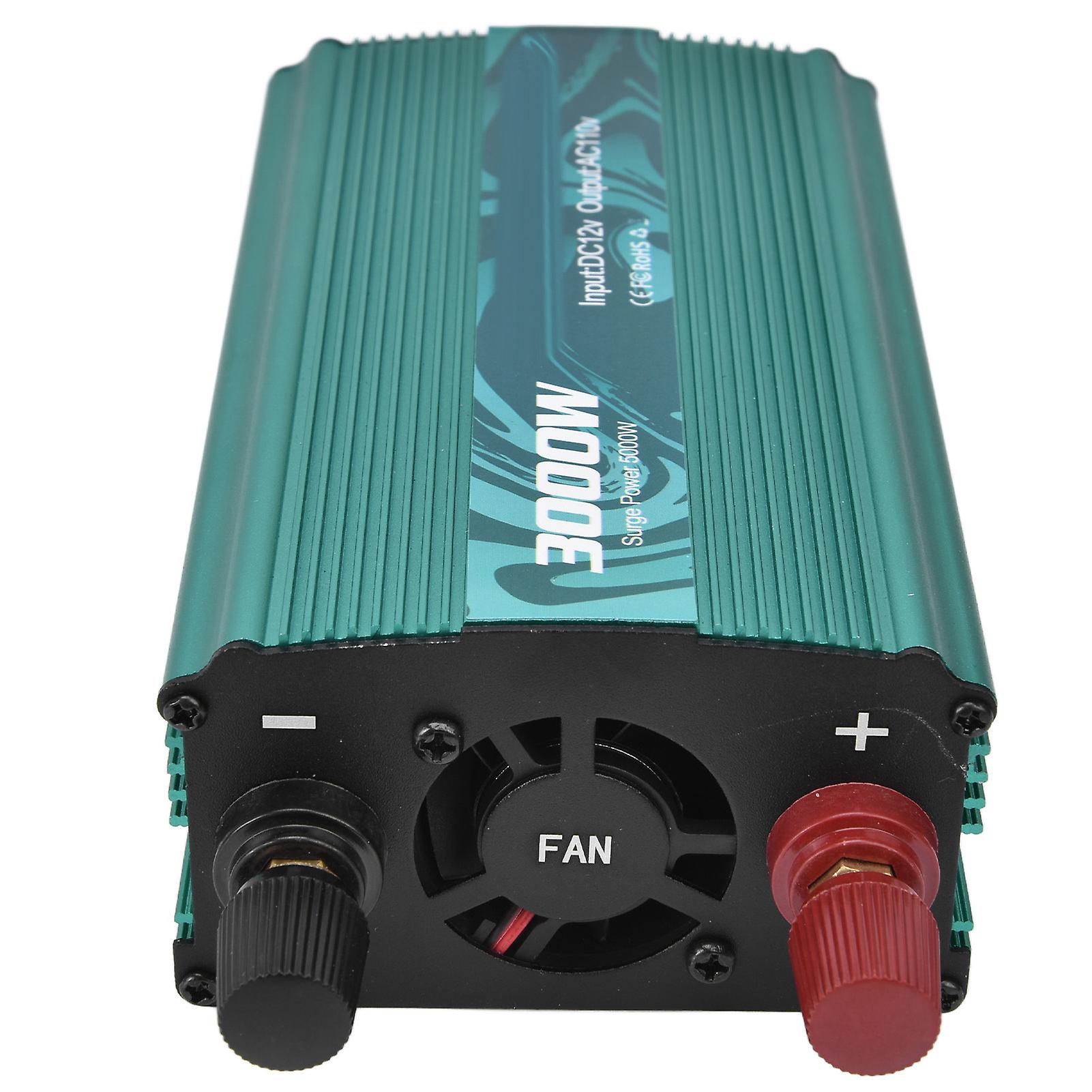 Dc To Ac Converter Aluminum Alloy Smart Pure Sine Wave Power Inverters 3000w 12v To 110vgreen