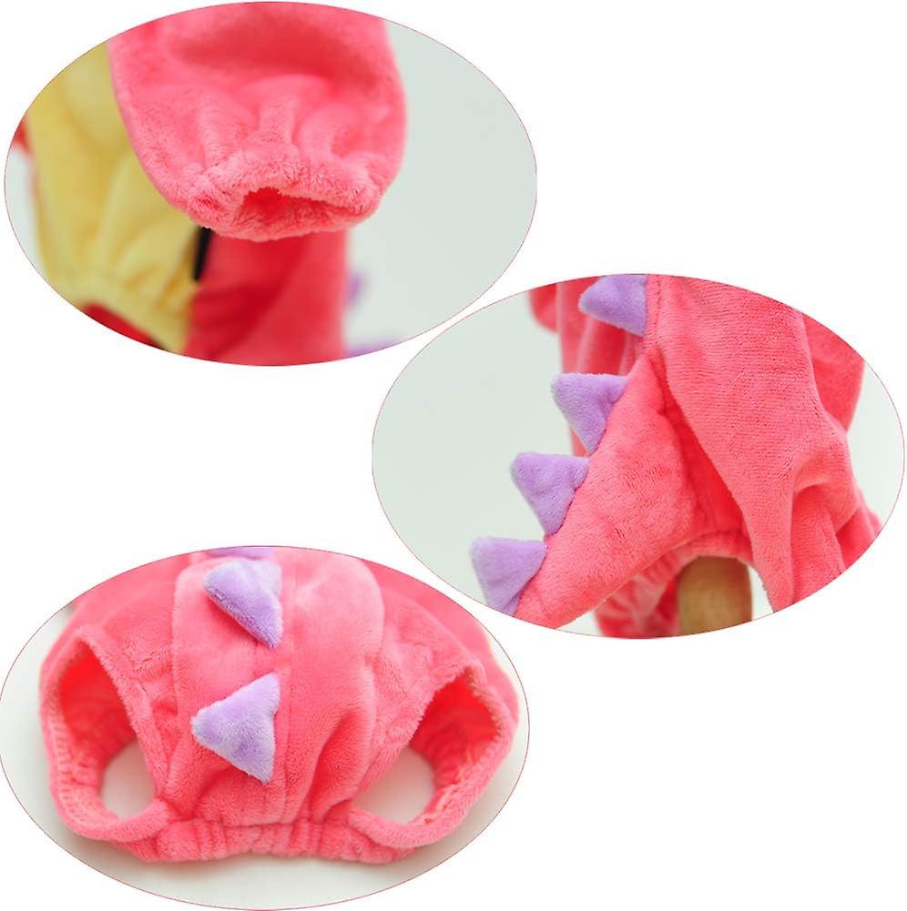 Dog Dinosaur Design Costume Pink Pet Clothes For Medium and Large Dog (pink， L)