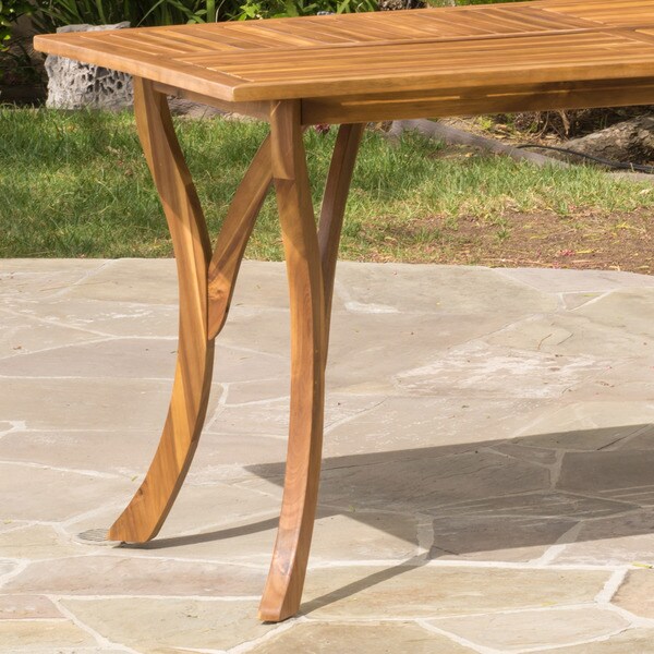 Hermosa Outdoor Acacia Wood Rectangle Dining Table (ONLY) by Christopher Knight Home