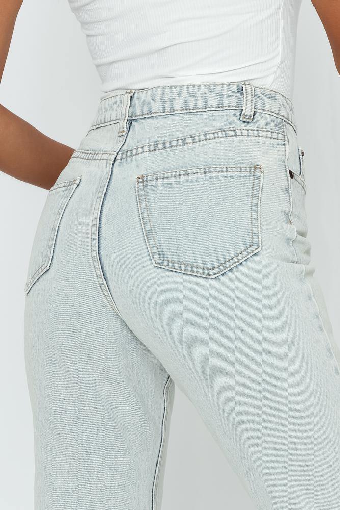 Heather High Waisted Jeans Light Blue