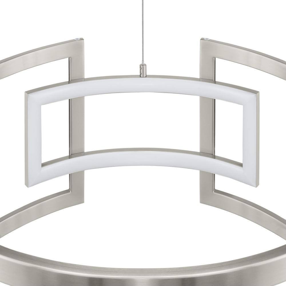 Hampton Bay Tercero 23-Watt Brushed Nickel Integrated LED Pendant HD6246A1