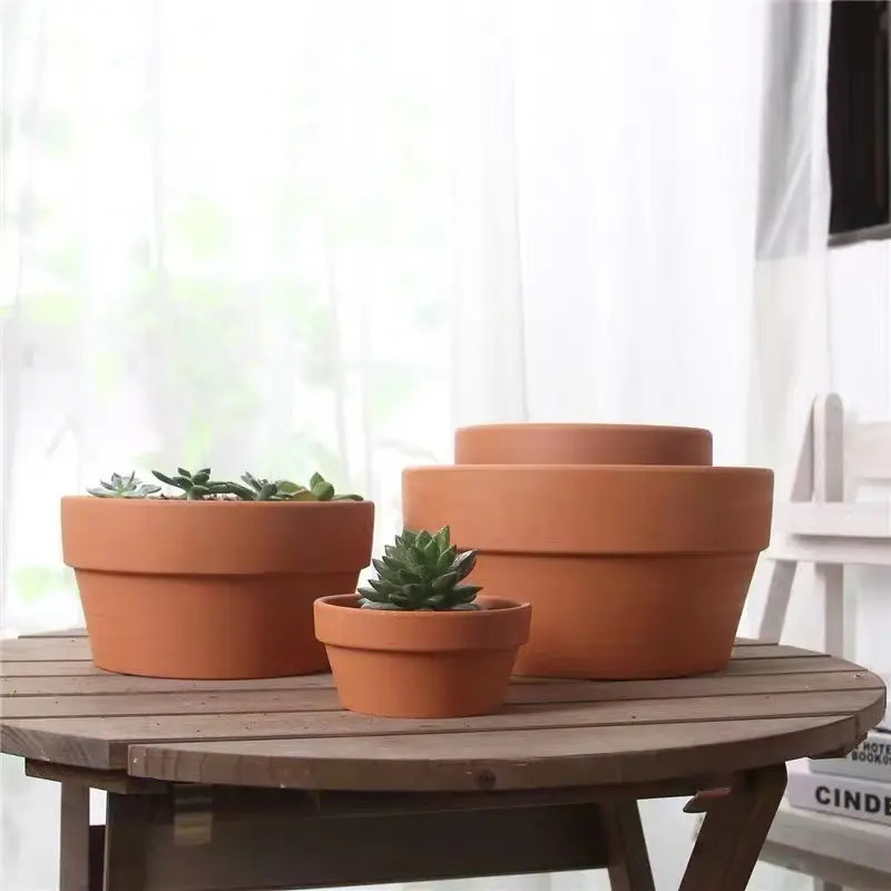 High Quality Terracotta Pots International Flowerpots Short Planting Pots Succulent Pot Planters