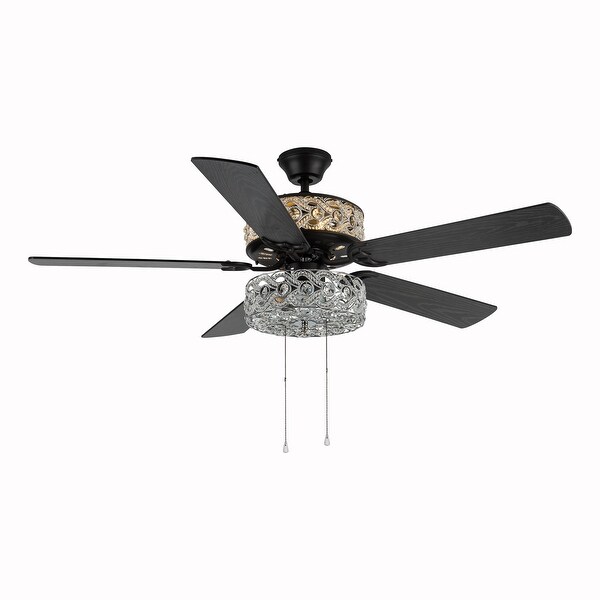 River of Goods Olivia Oil Rubbed Bronze Finish/ Crystal 52-inch LED Ceiling Fan - 52