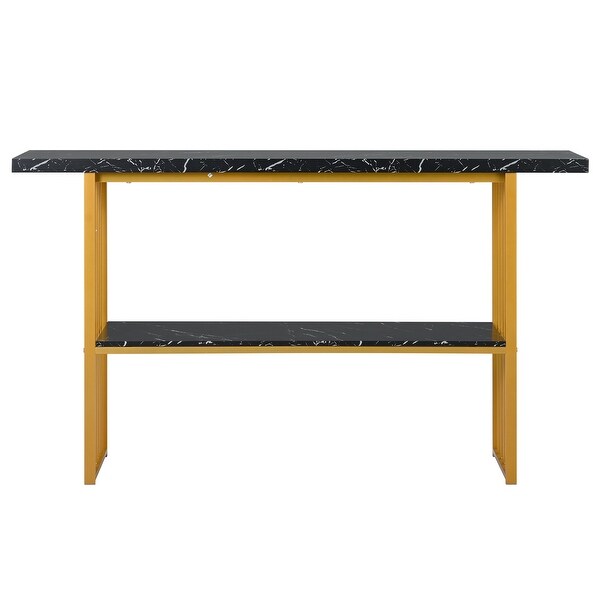 Extra Long Entryway Table Console Table with 2 Shelves