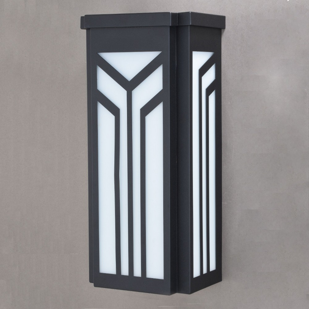 Vaxcel   Evry 1 Light Outdoor Wall Sconce in Contemporary and Rectangular Style   Transitional   Outdoor Wall Lights And Sconces   by Mylightingsource  Houzz