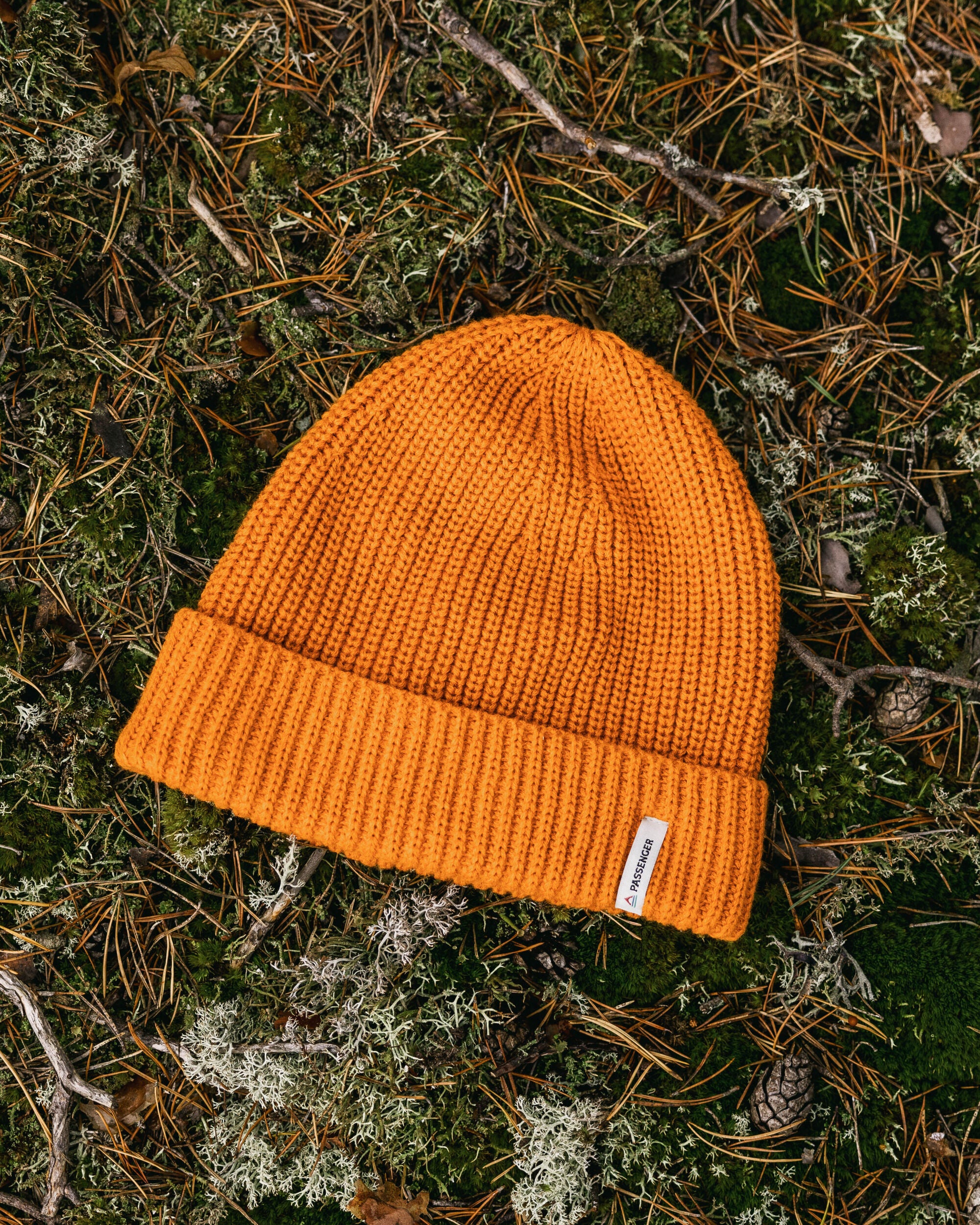 Compass Recycled Beanie - Sunrise Orange