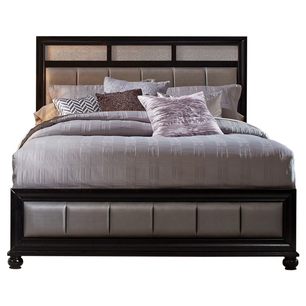 Coaster Furniture Barzini Upholstered Bed Black And White