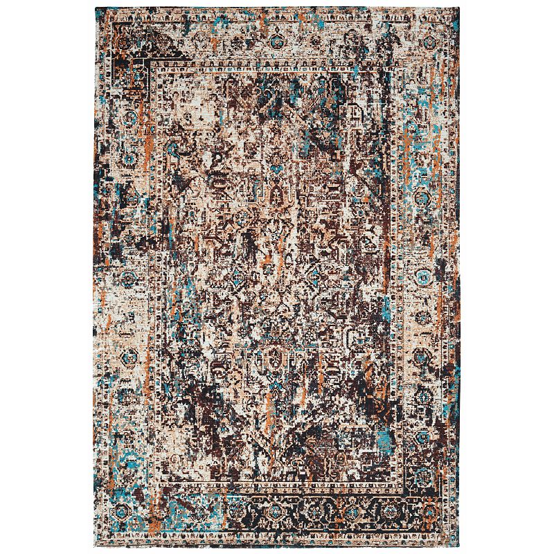 Mother Ruggers Rustic Jacquard Rustic Cooper Rug for Hallway， Living Room， Bedroom， Dining Room， Dorm