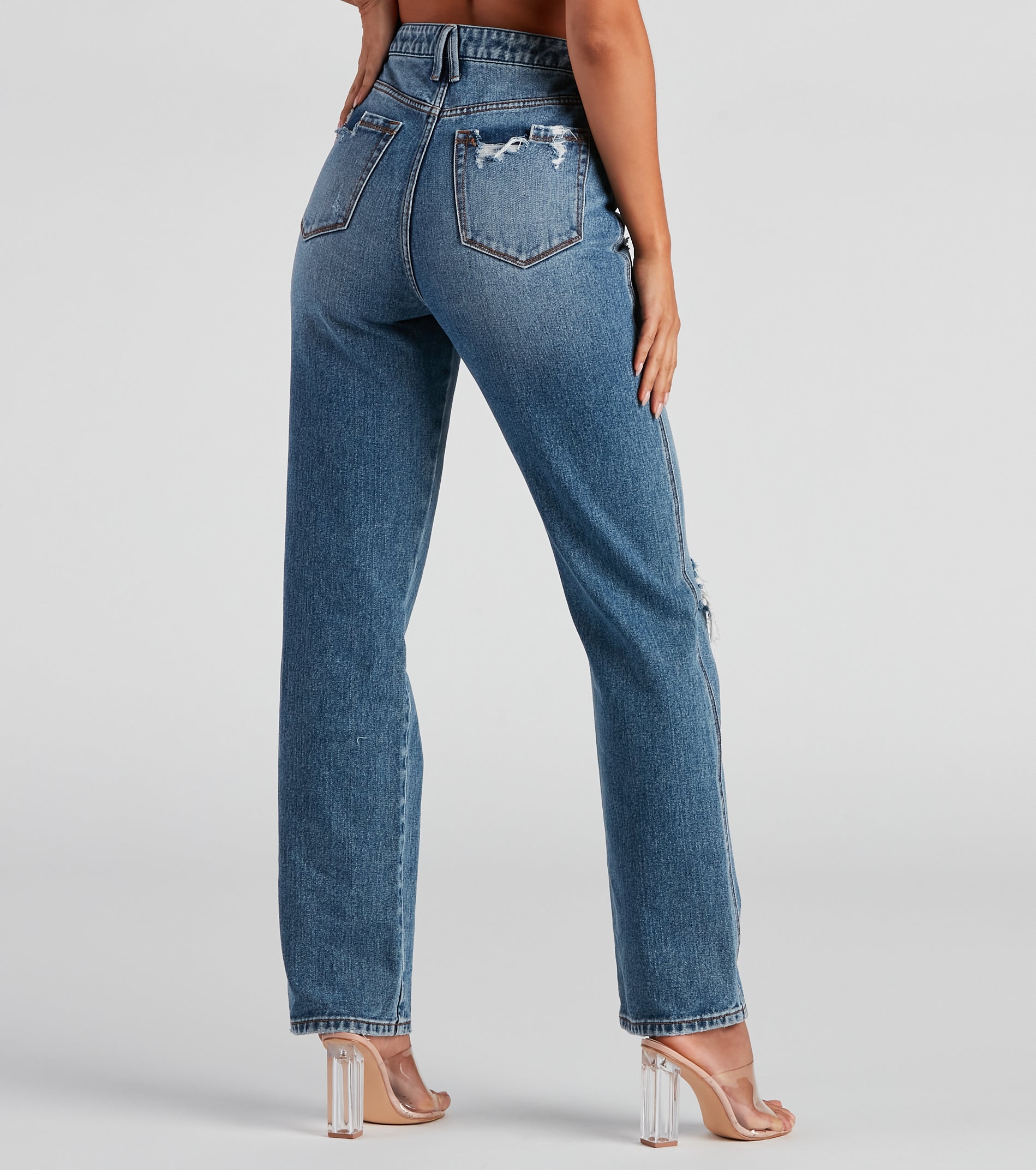 Jay High-Rise Straight Denim Jeans