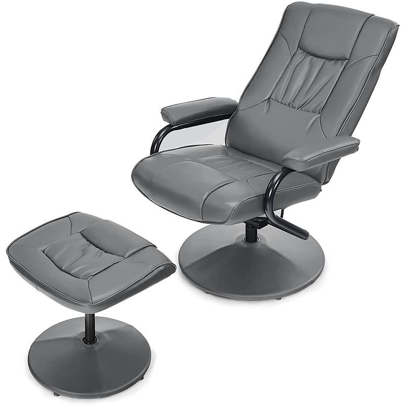 Swivel Lounge Chair Recliner With Ottoman