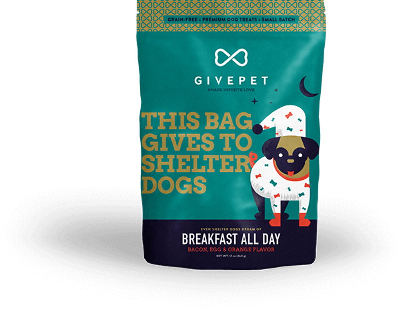 GivePet Dog Biscuits， Breakfast All Day， 12 Ounces