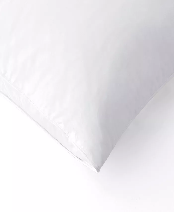 UNIKOME 2 Pack 100% Cotton Medium Soft Down and Feather Gusseted Bed Pillow Set， Standard