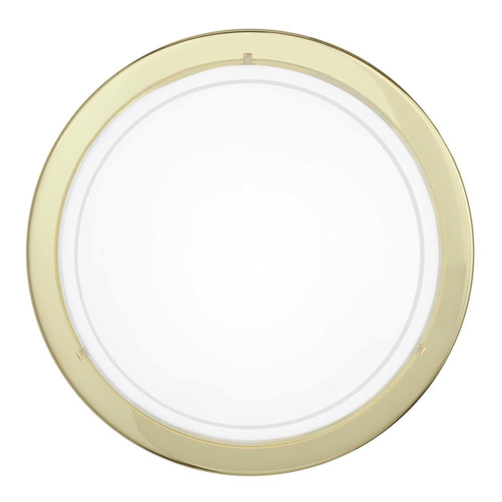 Eglo 83157 Planet 1 Brass & Satinated Glass Wall & Ceiling Light 290mm